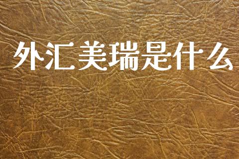 外汇美瑞是什么_https://cj006.lansai.wang_债券资讯_第1张