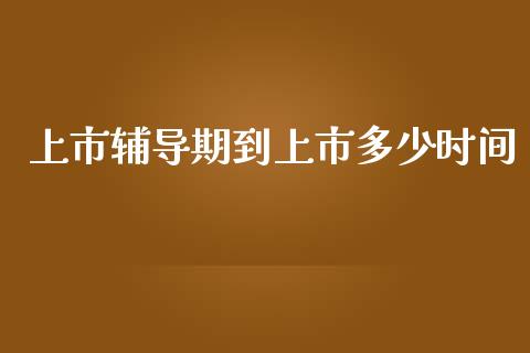 上市辅导期到上市多少时间_https://cj006.lansai.wang_债券资讯_第1张