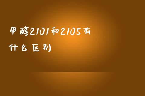 甲醇2101和2105有什么区别_https://cj006.lansai.wang_债券资讯_第1张
