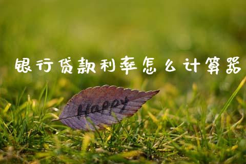银行贷款利率怎么计算器_https://cj006.lansai.wang_金融监管_第1张