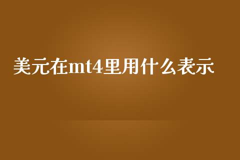 美元在mt4里用什么表示_https://cj006.lansai.wang_财经新闻_第1张