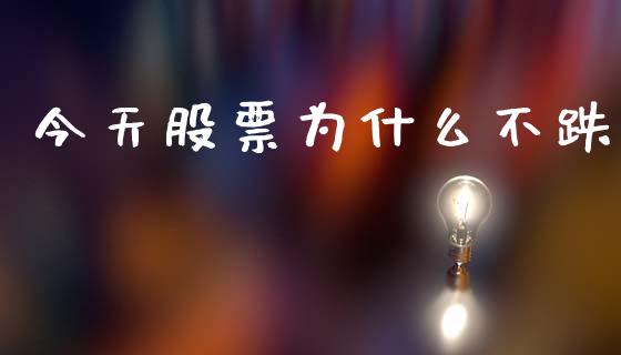今天股票为什么不跌_https://cj006.lansai.wang_债券资讯_第1张