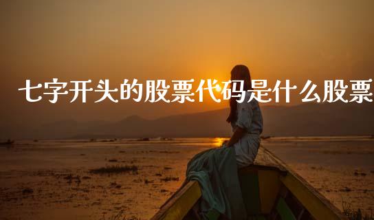 七字开头的股票代码是什么股票_https://cj006.lansai.wang_期货开户_第1张