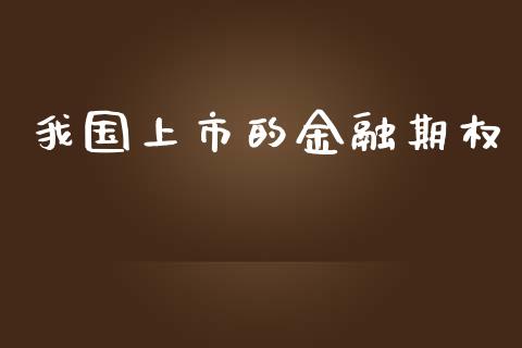 我国上市的金融期权_https://cj006.lansai.wang_债券资讯_第1张