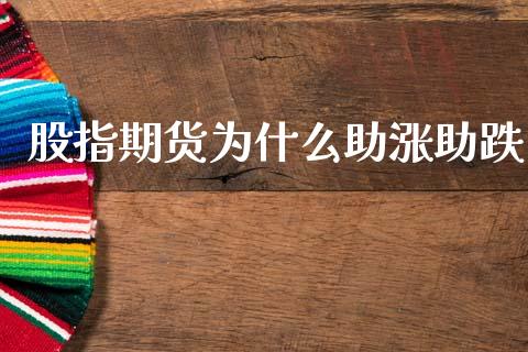 股指期货为什么助涨助跌_https://cj006.lansai.wang_外汇交易_第1张