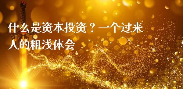 什么是资本投资？一个过来人的粗浅体会_https://cj006.lansai.wang_财经新闻_第1张