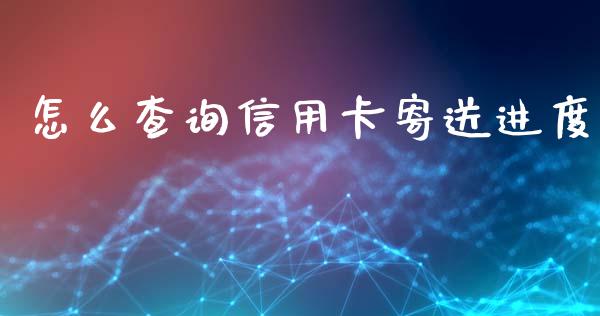 怎么查询信用卡寄送进度_https://cj006.lansai.wang_全球市场_第1张