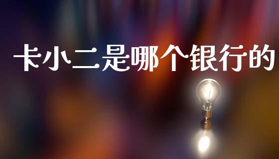 卡小二是哪个银行的_https://cj006.lansai.wang_财经新闻_第1张