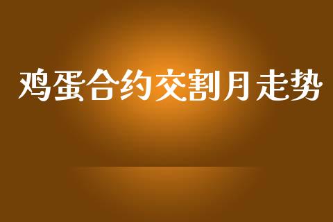鸡蛋合约交割月走势_https://cj006.lansai.wang_财经新闻_第1张