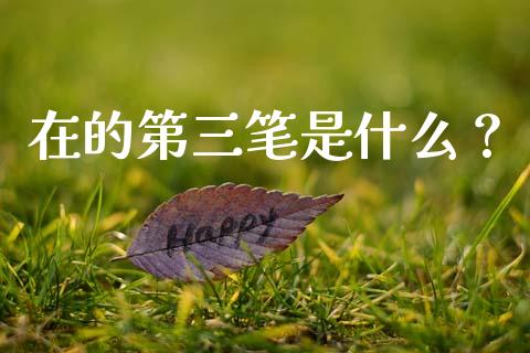 在的第三笔是什么？_https://cj006.lansai.wang_期货开户_第1张