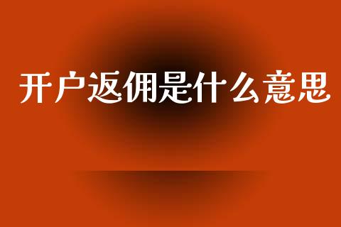 开户返佣是什么意思_https://cj006.lansai.wang_期货开户_第1张