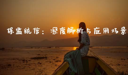 保监统信：深度解析与应用场景_https://cj006.lansai.wang_债券资讯_第1张