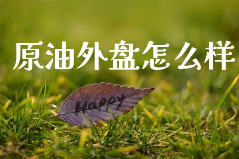原油外盘怎么样_https://cj006.lansai.wang_债券资讯_第1张