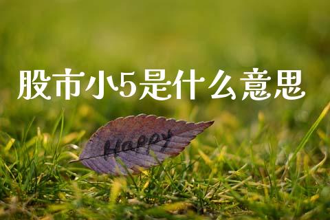 股市小5是什么意思_https://cj006.lansai.wang_全球市场_第1张