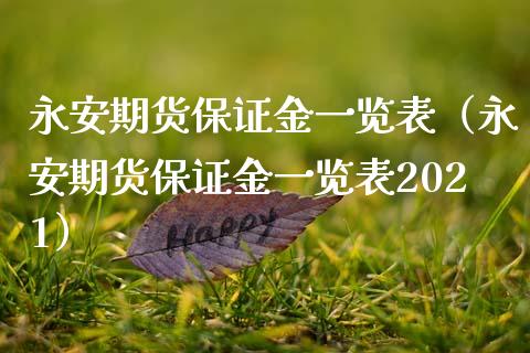 永安期货保证金一览表（永安期货保证金一览表2021）_https://cj006.lansai.wang_外汇交易_第1张