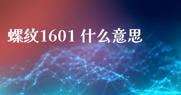 螺纹1601 什么意思_https://cj006.lansai.wang_金融监管_第1张