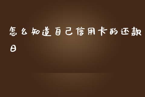 怎么知道自己信用卡的还款日_https://cj006.lansai.wang_全球市场_第1张