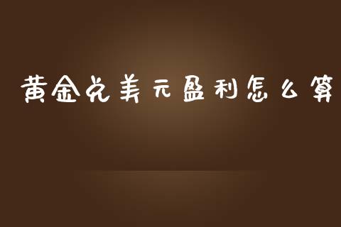 黄金兑美元盈利怎么算_https://cj006.lansai.wang_金融监管_第1张