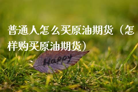 普通人怎么买原油期货（怎样购买原油期货）_https://cj006.lansai.wang_金融监管_第1张