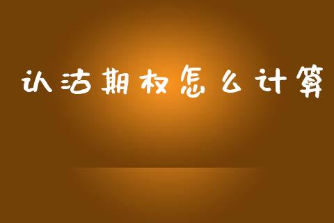 认沽期权怎么计算_https://cj006.lansai.wang_债券资讯_第1张