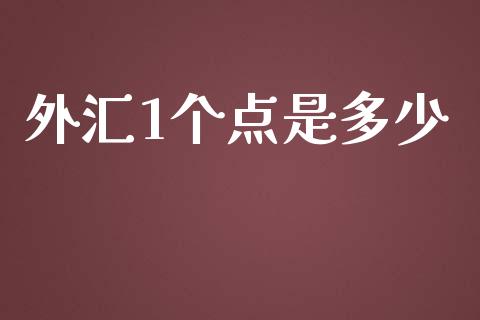 外汇1个点是多少_https://cj006.lansai.wang_外汇交易_第1张