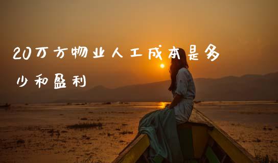 20万方物业人工成本是多少和盈利_https://cj006.lansai.wang_全球市场_第1张
