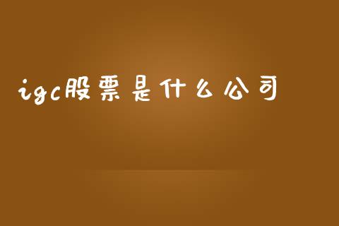 igc股票是什么公司_https://cj006.lansai.wang_财经新闻_第1张