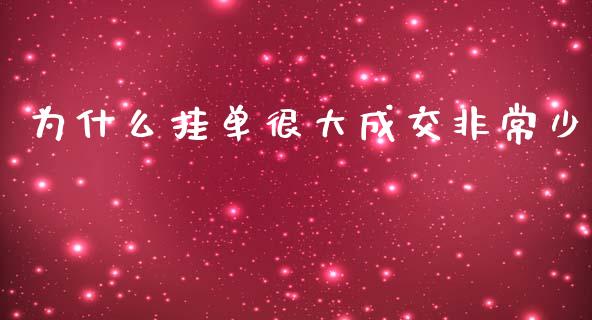 为什么挂单很大成交非常少_https://cj006.lansai.wang_债券资讯_第1张