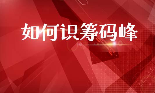 如何识筹码峰_https://cj006.lansai.wang_债券资讯_第1张