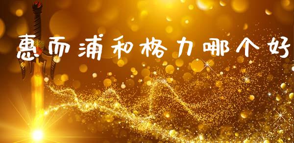 惠而浦和格力哪个好_https://cj006.lansai.wang_期货开户_第1张