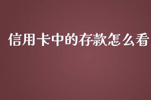 信用卡中的存款怎么看_https://cj006.lansai.wang_外汇交易_第1张