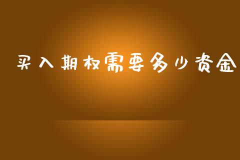 买入期权需要多少资金_https://cj006.lansai.wang_期货开户_第1张