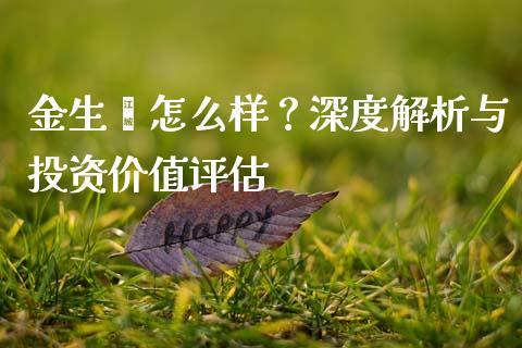 金生鑫怎么样？深度解析与投资价值评估_https://cj006.lansai.wang_外汇交易_第1张