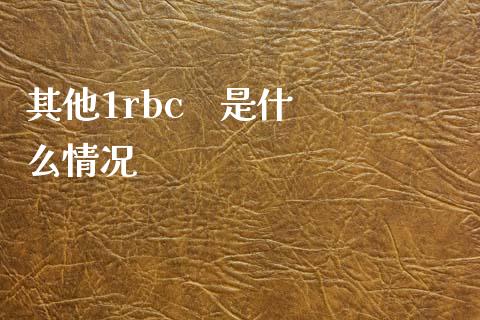 其他1rbc    是什么情况_https://cj006.lansai.wang_债券资讯_第1张