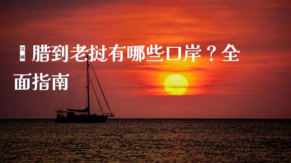勐腊到老挝有哪些口岸？全面指南_https://cj006.lansai.wang_期货开户_第1张