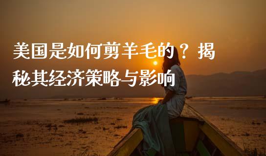 美国是如何剪羊毛的？ 揭秘其经济策略与影响_https://cj006.lansai.wang_全球市场_第1张