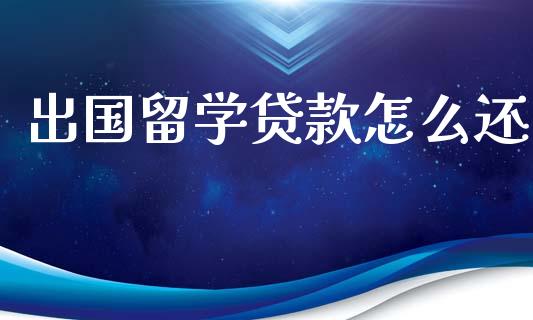 出国留学贷款怎么还_https://cj006.lansai.wang_债券资讯_第1张