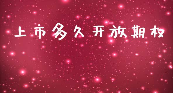 上市多久开放期权_https://cj006.lansai.wang_全球市场_第1张