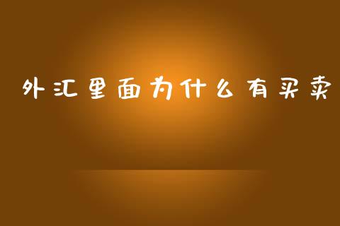 外汇里面为什么有买卖_https://cj006.lansai.wang_金融监管_第1张