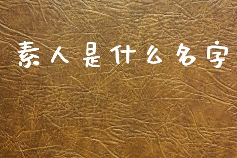 素人是什么名字_https://cj006.lansai.wang_债券资讯_第1张