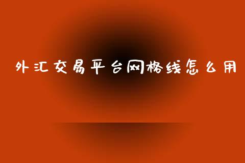 外汇交易平台网格线怎么用_https://cj006.lansai.wang_财经新闻_第1张