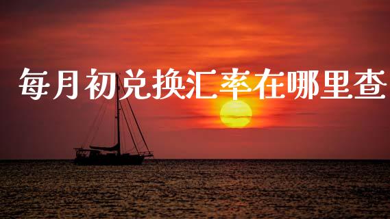 每月初兑换汇率在哪里查_https://cj006.lansai.wang_金融监管_第1张