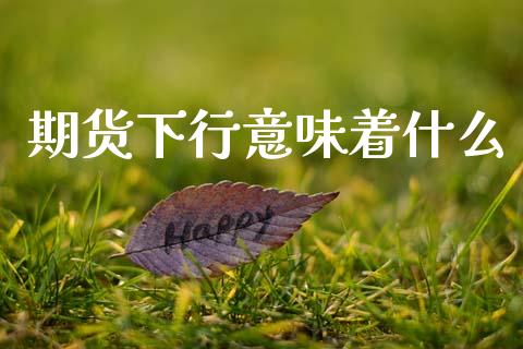 期货下行意味着什么_https://cj006.lansai.wang_全球市场_第1张