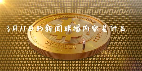 3月11日的新闻联播内容是什么_https://cj006.lansai.wang_外汇交易_第1张