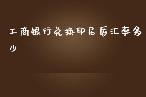 工商银行兑换印尼盾汇率多少_https://cj006.lansai.wang_金融监管_第1张