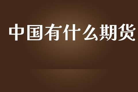 中国有什么期货_https://cj006.lansai.wang_财经新闻_第1张