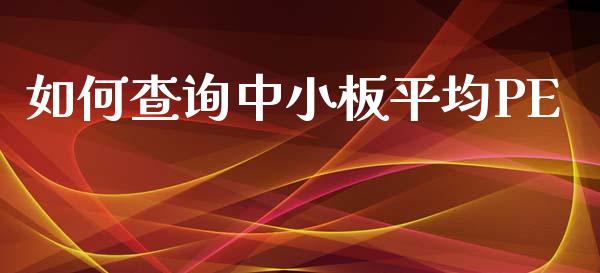 如何查询中小板平均PE_https://cj006.lansai.wang_全球市场_第1张