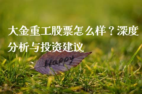 大金重工股票怎么样？深度分析与投资建议_https://cj006.lansai.wang_财经新闻_第1张