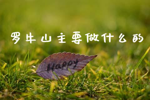 罗牛山主要做什么的_https://cj006.lansai.wang_全球市场_第1张