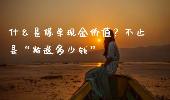 什么是保单现金价值？不止是“能退多少钱”_https://cj006.lansai.wang_全球市场_第1张